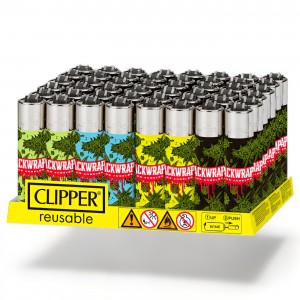 Clipper Lighters - Packwraps Flower Lighters - 48ct Display